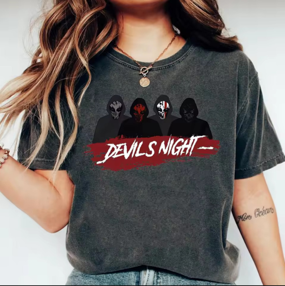 Devils Night Four Horsemen Bookish Gothic Graphic T-Shirt